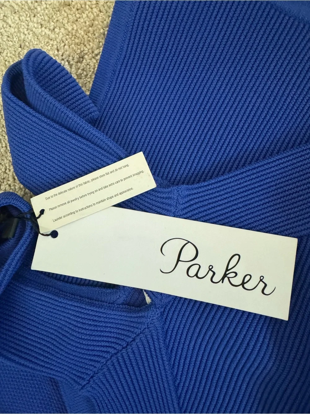NWT Parker Bluette Textured Knit Halter Bodycon Dress XS